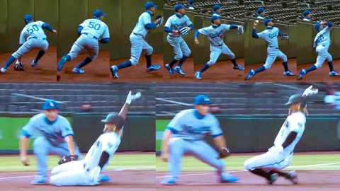 Prototype 511: Los Angeles Dodgers Mookie Betts prevents triple July 31 2020