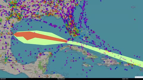 Watch as air traffic clears the debris zones