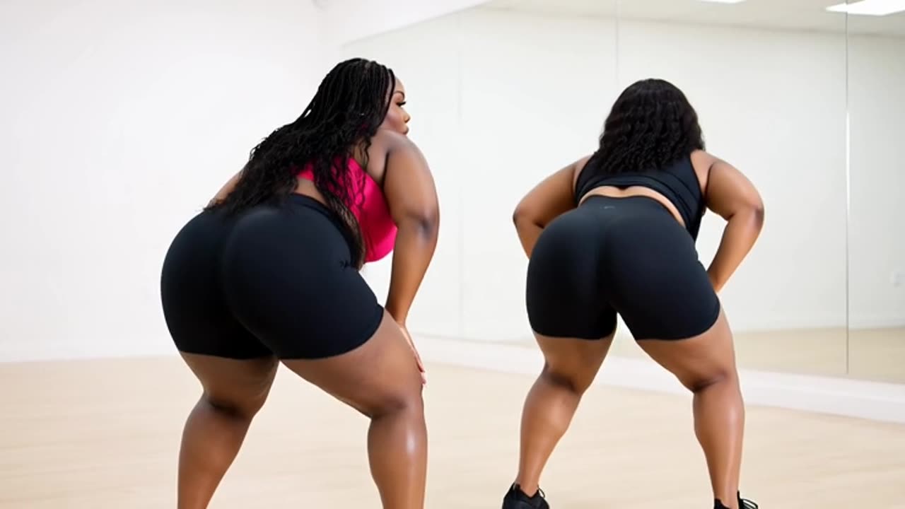 🔥 Big Booty BBW Twerking Plus Size Girls Ebony TikTok huge ass in beach