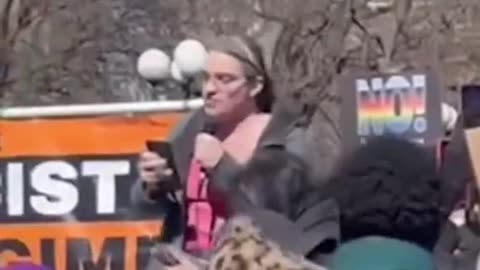 Try not to laugh at this guy pretending to be a woman at a Woman's March.