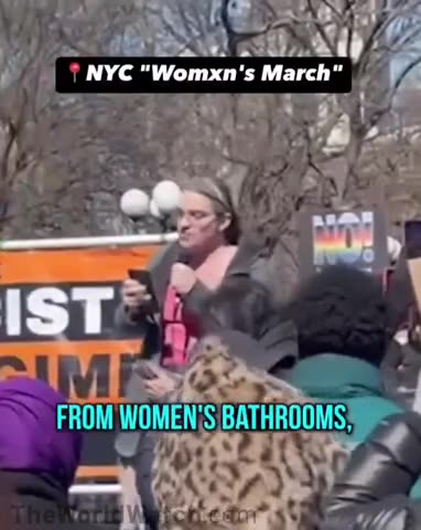 Try not to laugh at this guy pretending to be a woman at a Woman's March.