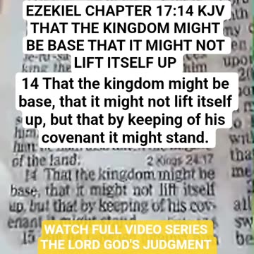 Live Preview Ezekiel #ch 17:14 #kj "That the kingdom might be base..." #faith #god
