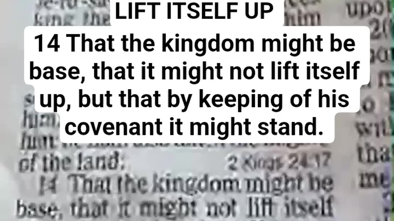 Live Preview Ezekiel #ch 17:14 #kj "That the kingdom might be base..." #faith #god