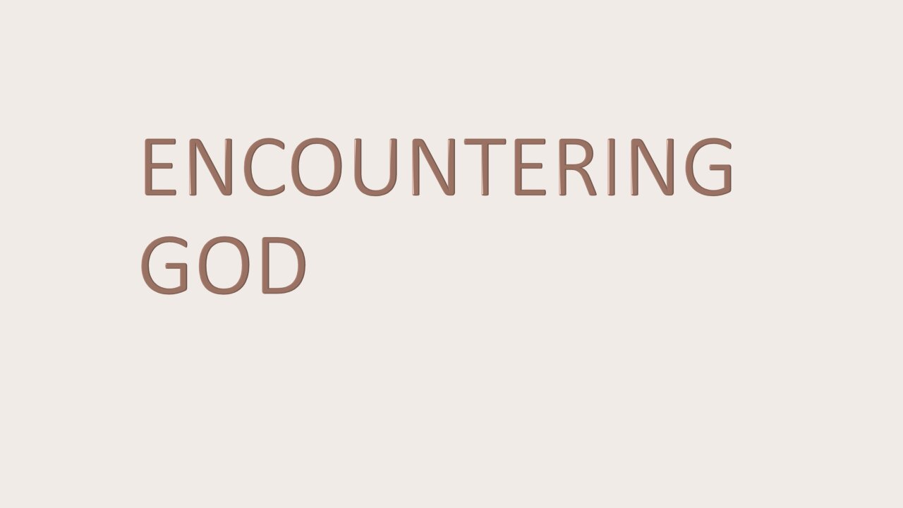 Encountering God