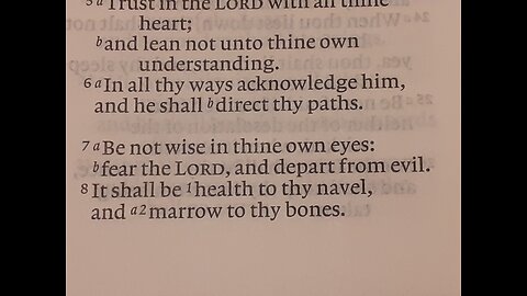 Todays Verse: Proverbs 3:7. Starting from Verse 1.