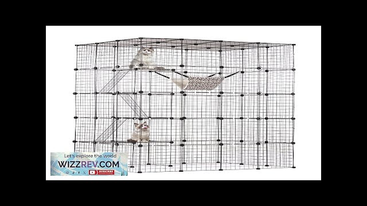 Large 4-tier Cat Cage 54 x 41 x 69" Metal Wire Cat Review