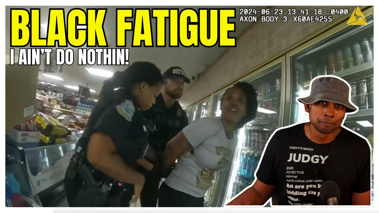 BLACK FATIGUE: Entitled Girl RUN's From COPS Gets ARRESTED Inside STORE