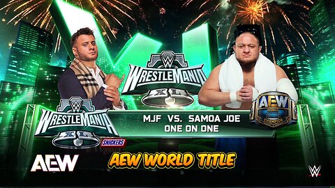 WWE 2k25 MJF vs Samoa Joe(c) AewWorldTitle