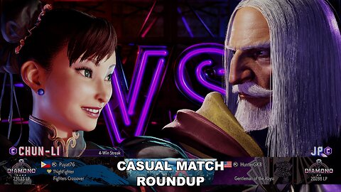 Kuya Kalbo SF6 Casual Match Roundup. Chun Li 4 star Diamond Rank [Hori Fight Stick]