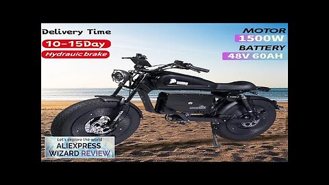 ZPW Black Warrior 1500W Motorbikes 48V 60AH Ebike Adult Road Electric Bicycle Review