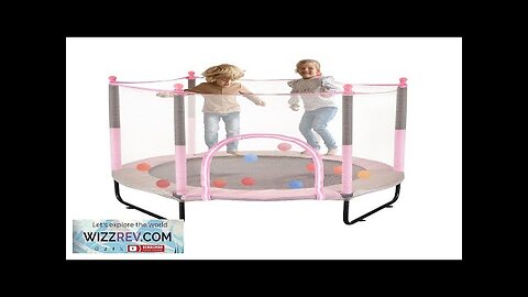 60" Trampoline for Kids Mini Toddler Trampoline with Net Indoor Outdoor Review