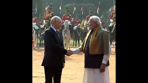 La India da una solemne bienvenida oficial a Putin