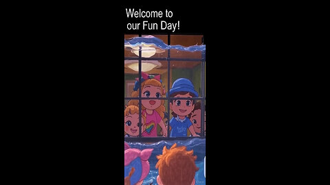 Rainy Day Fun! Kids Look Out The Window"
