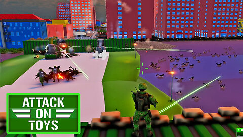 Three Way Bugling War! Attack On Toys