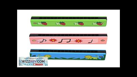 Wooden Harmonica for Kids Musical Instrument Toys Music Teaching Aid Puzzle Early Review