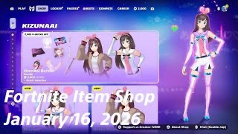 Fortnite Item Shop|January 16, 2026(*New* KizunaAI Bundle)