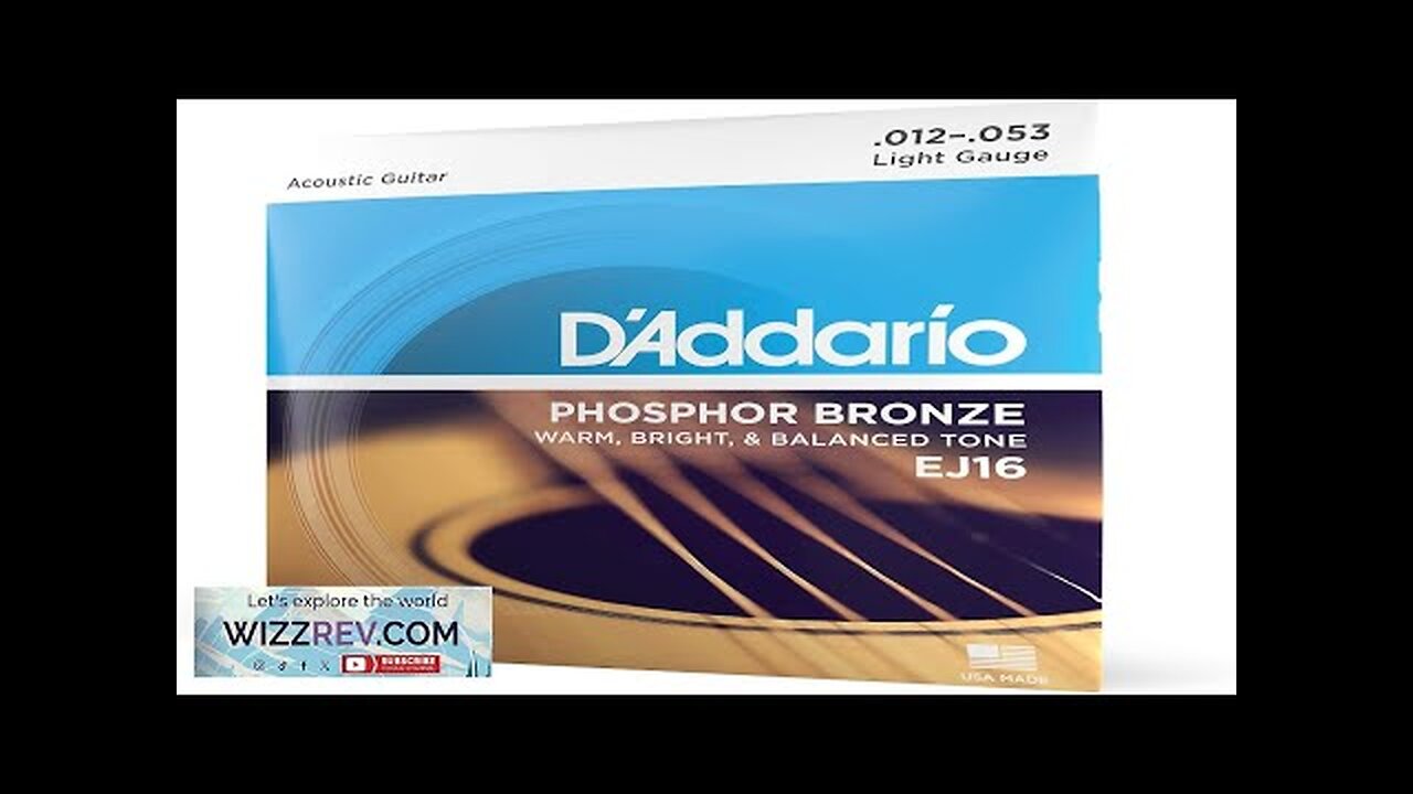 D'Addario Guitar Strings Phosphor Bronze Acoustic Guitar Strings EJ16 Review