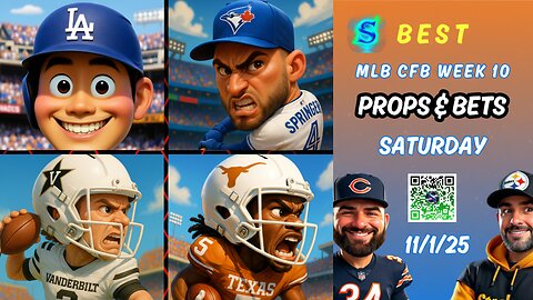 🏈 10 Hot College Football Picks Week 9 | VANDY vs TEXAS | MLB PICKS DODGERS vs TORONTO | 11/1/25