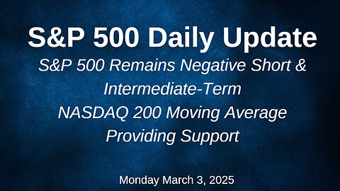 S&P 500 Daily Update for Monday March 3 2025