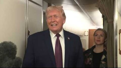 Trump Gaggles with Press on Air Force One [Ful]