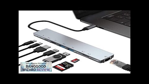 Bakeey PB-C7366 8-in-1 USB-C Hub Docking Station Adapter With 4K HDMI HD Review