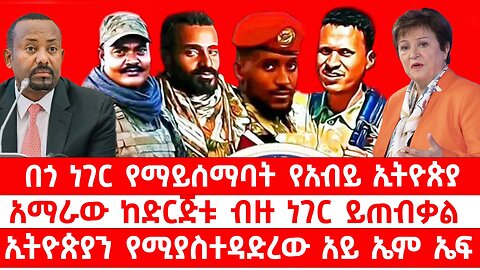 በጎ ነገር የማይሰማባት የአብይ ኢትዮጵያ // አማራው ከድርጅቱ ብዙ ነገር ይጠብቃል // ኢትዮጵያን የሚያስተዳደረው አይ ኤም ኤፍ