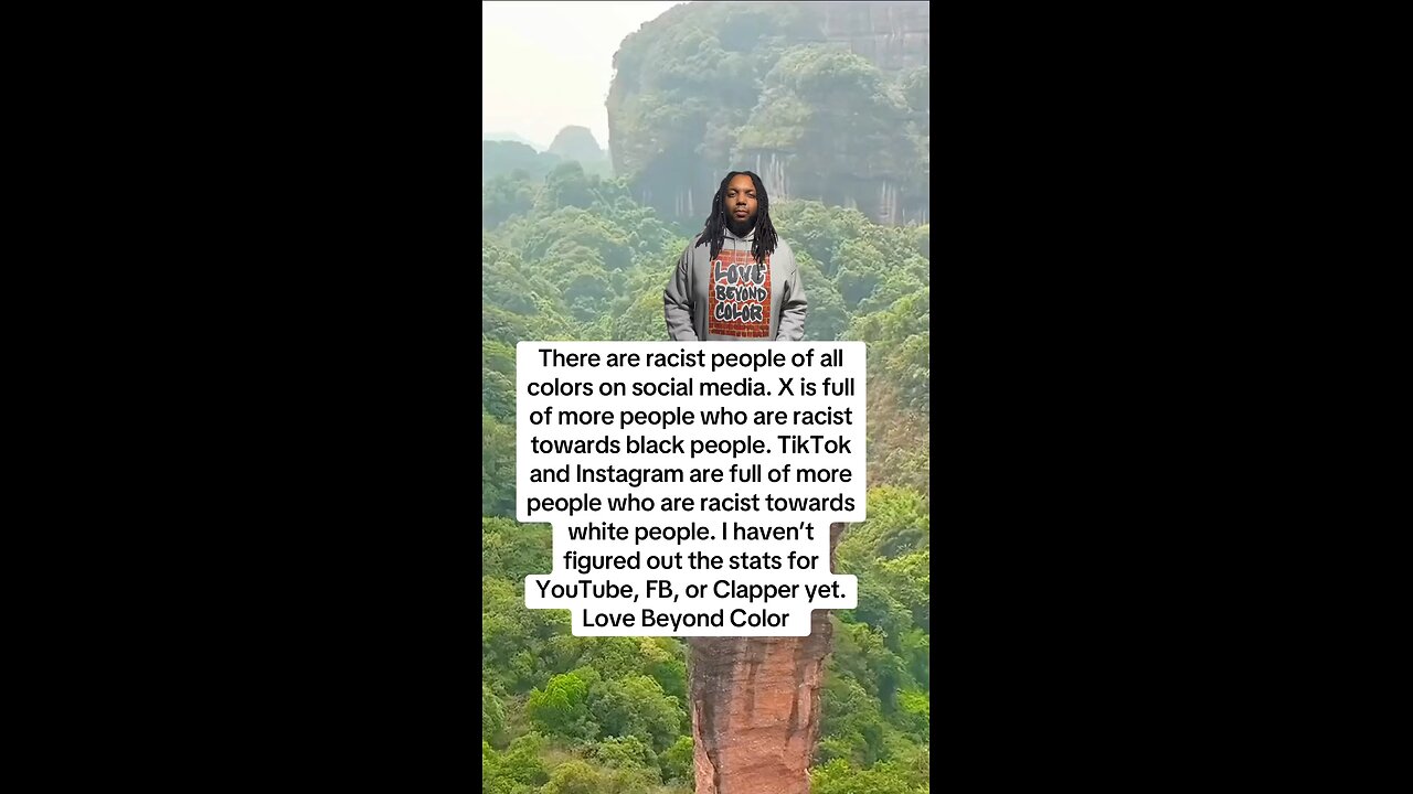 There are racist people of all colors on social media.