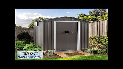 Shintenchi 5x3 FT Storage ShedWaterproof Metal Garden Sheds with Lockable Double Review