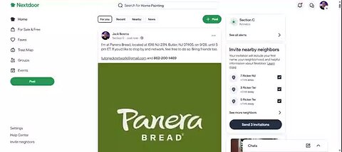 Panera Bread Address: 1516 NJ-23, Butler, NJ 07405 Meeting 0700 - 1200 ET 10/26/25