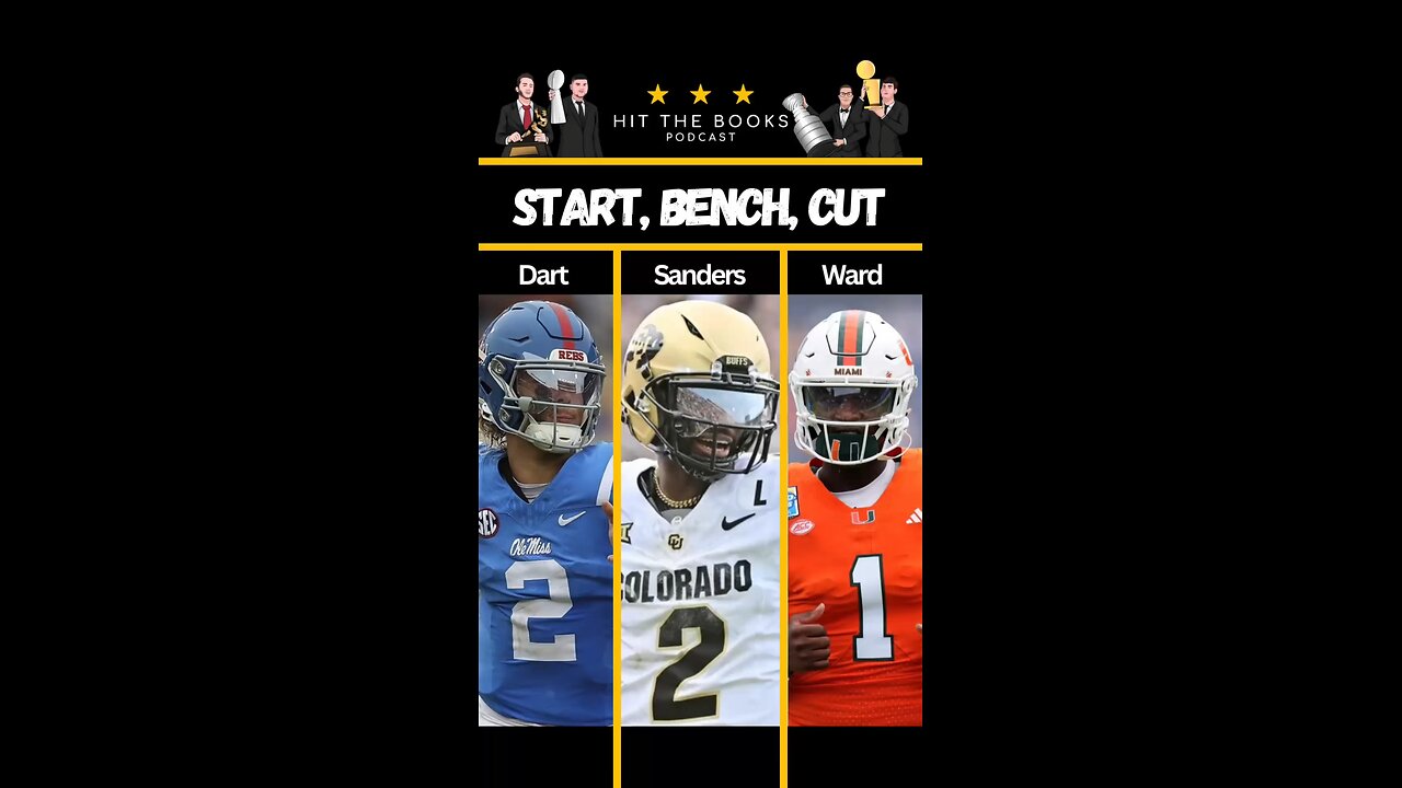Start one, bench one, cut one, of these quarterback prospects in the 2025 NFL Draft!🏈
