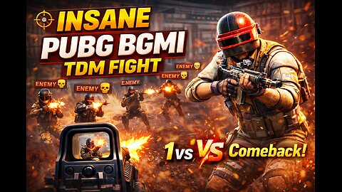 🎯 INSANE PUBG BGMI TDM FIGHT | 1 vs 4 Comeback!