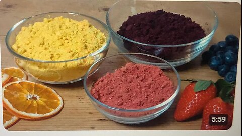 DIY dried fruit powder for natural food flavouring and coloring | relaxing cooking video