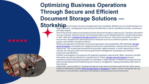 Optimizing Business Operations Through Secure and Efficient Document Storage Solutions — Storkship