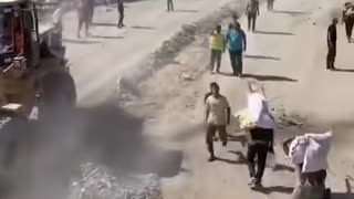 Rubble removal operations are underway following the exit of Israeli forces