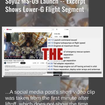 Fact Check: Video Does NOT Demonstrate Lack Of G Force In Soyuz Launch -- Lower-G Flight Segment