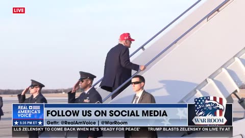 TRUMP BOARDS AIR FORCE ONE