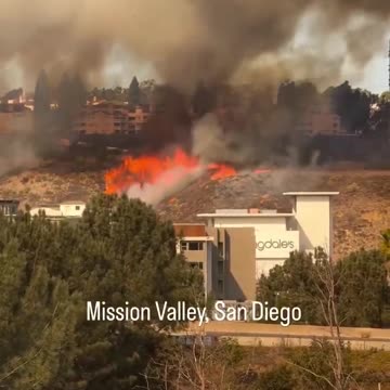 Mission Valley is located in the center of San Diego, California, and now a fire has started next to Fashion Valley Mall.
