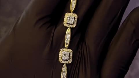 10K Yellow Gold & Natural Diamond Bracelet