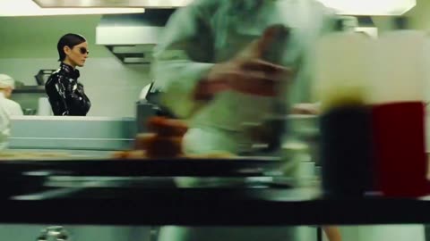 Monica Bellucci kissing scene in Matrix 2