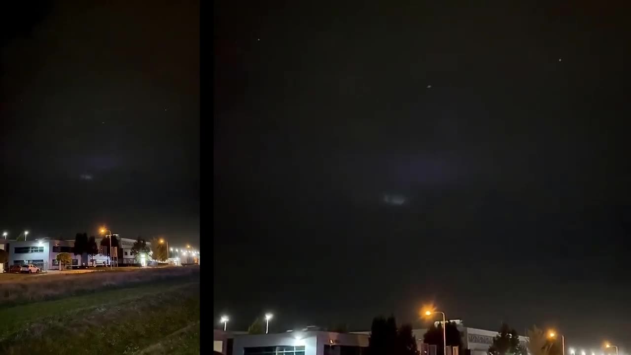 A flying saucer passed by the pyramids in Mexico