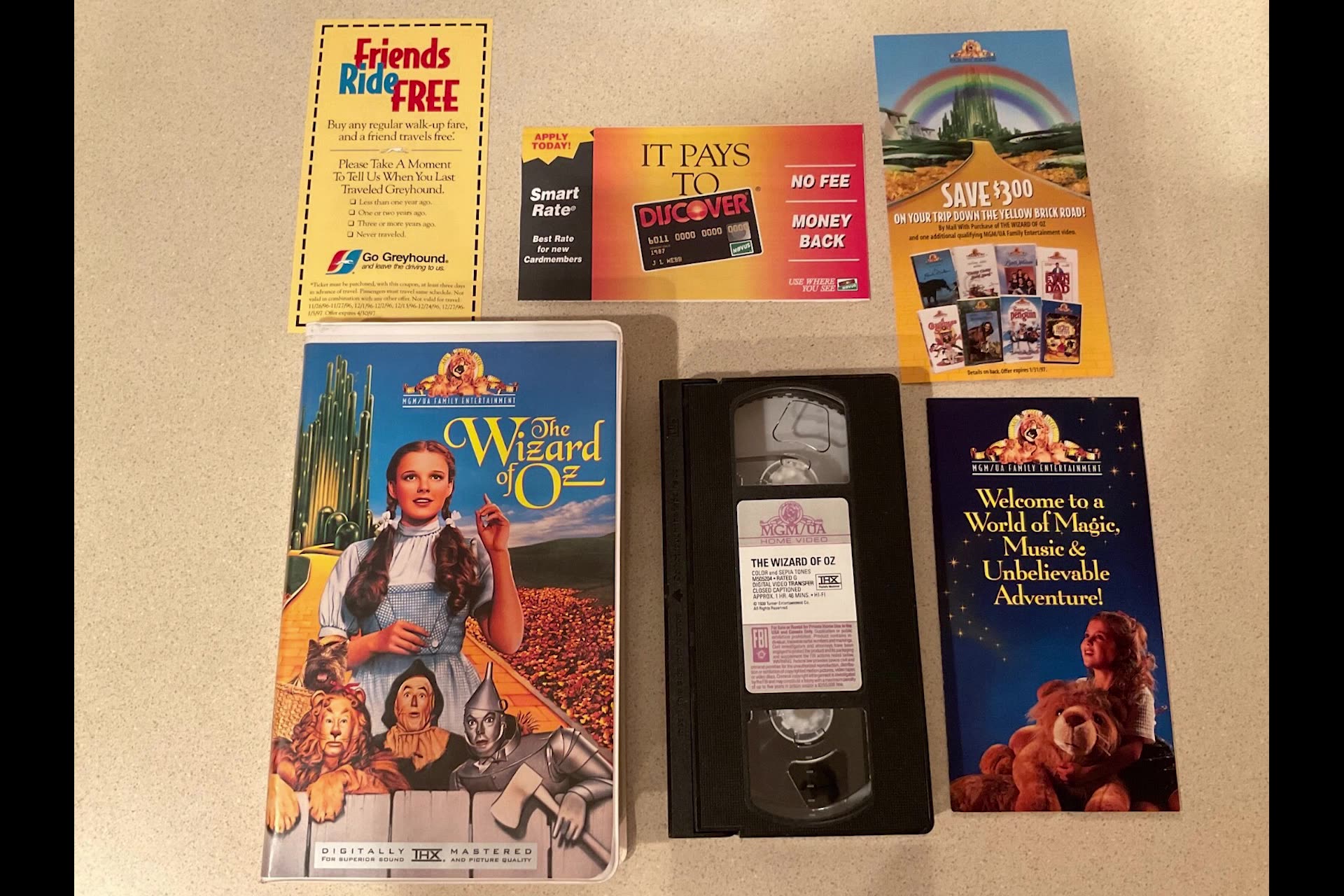 November 1, 1996 - Buy The Wizard of Oz on VHS & Ride a Greyhound Bus (Radio Ad)