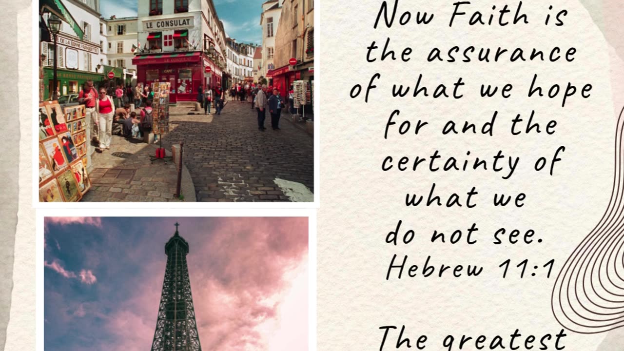 Faith is the certainty of what we don't see