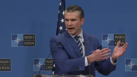 Pete Hegseth holds press conference after meeting with NATO defense ministers