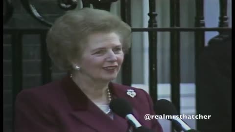 On 28th November 1990, Margaret Thatcher formally tenders her resignation to the Queen