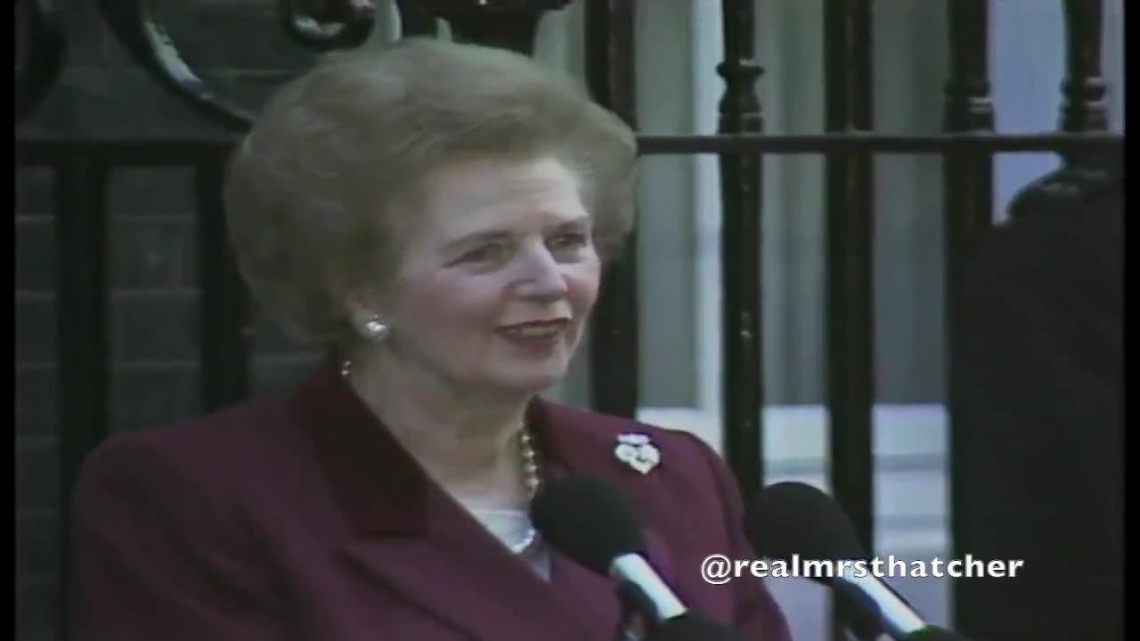 On 28th November 1990, Margaret Thatcher formally tenders her resignation to the Queen