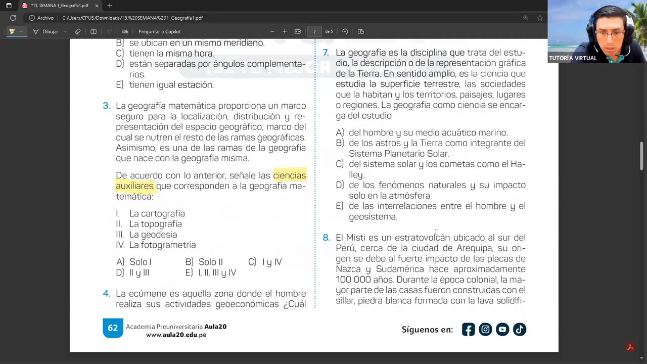 AULA 20 REGULAR 2025 - 1 | Semana 01 | Geografía