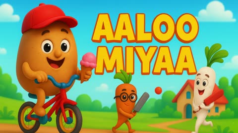 Aaloo Miya – Cute Veggie Rhyme in Hindi | 3D Kids Animation | Vegetable Learning Song