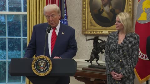 President Trump Swears In Pam Bondi as the U.S. Attorney General