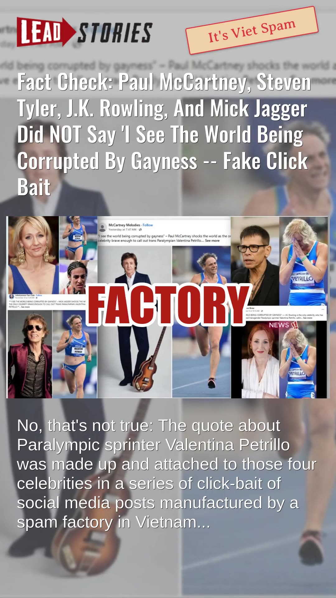 Fact Check: Various Celebs Did NOT Say I See The World Being Corrupted By Gayness -- Fake Clickbait