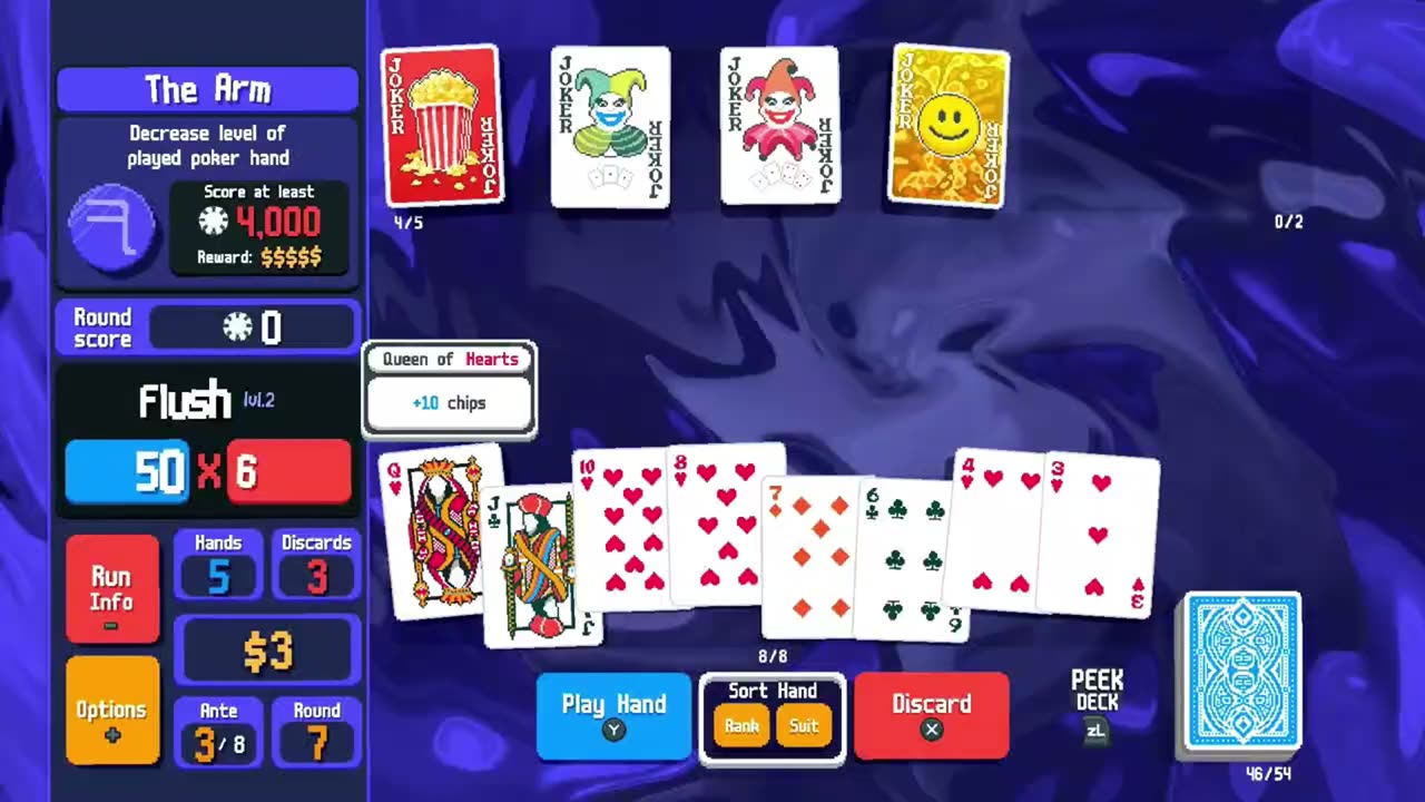 #Balatro Livestream Clip: Three Consecutive Flushes